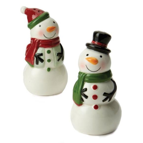 🎁🍄SNOWMAN Salt and Pepper Shakers. Xmas Table - Picture 1 of 1